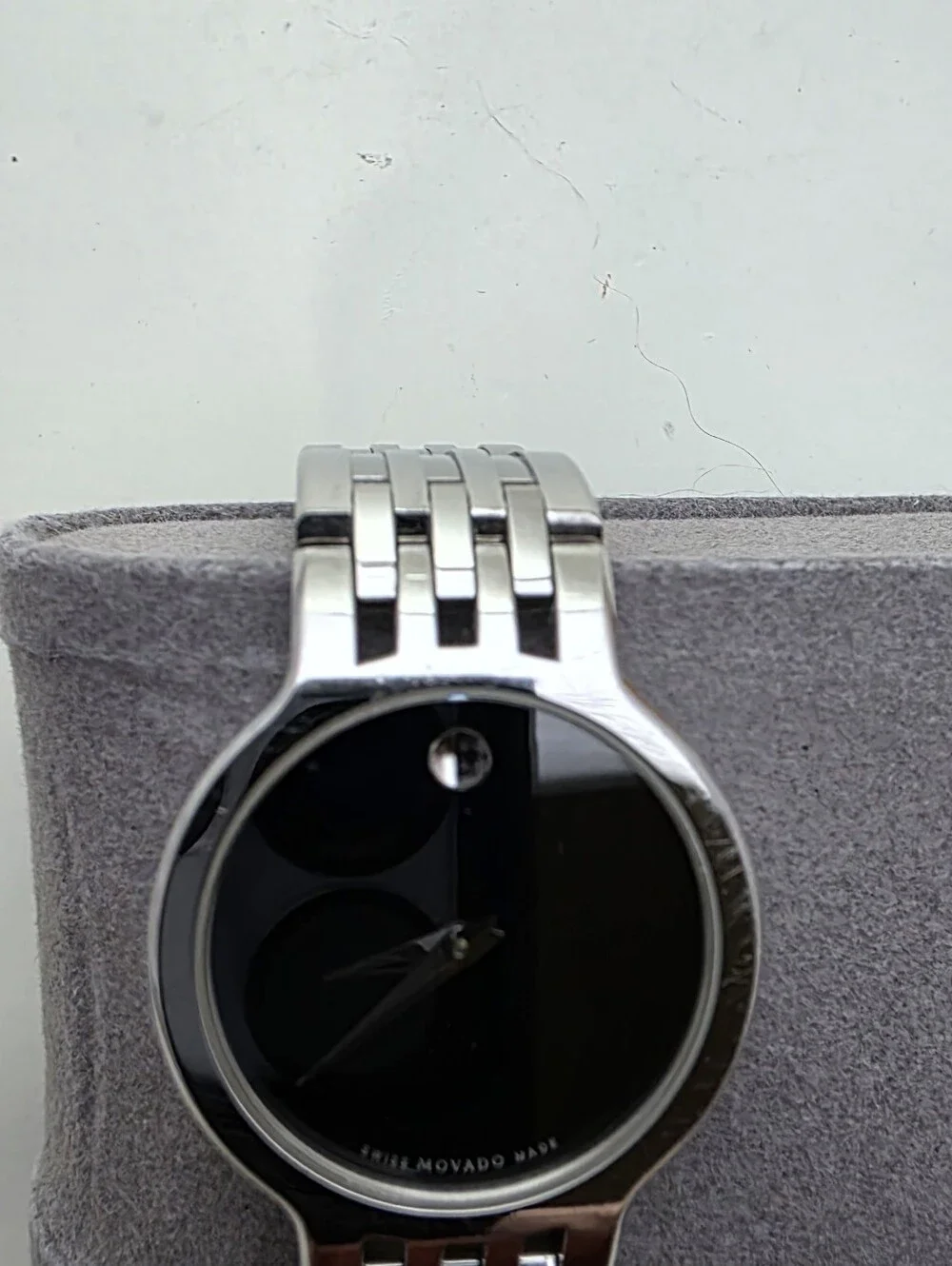 Movado Esperanza Silver-Men's/Ladies 28mm Stainless Steel Watch with Black Dial